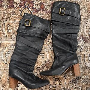 Chloe Paddington Leather Knee-High Boots
